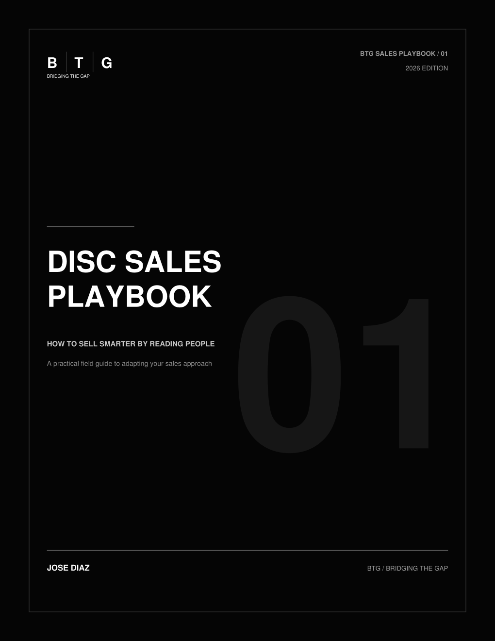 Cover of the DISC Sales Playbook by Jose Diaz